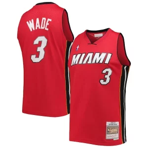 Práctico Perfecto Dwyane Wade Miami Heat Hardwood Classics Swingman Jersey Red  para la gran final