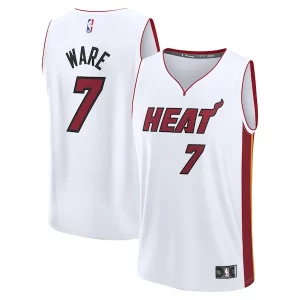 Delicioso Kel'el Ware Miami Heat Fast Break Replica Player Jersey Association Edition White  para la gran final