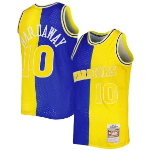 Ideal Tim Hardaway Golden State Warriors Hardwood Classics 1990/91 Split Swingman Jersey Royal/Gold  para la gran final