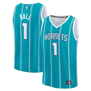 Elegante Lujoso Delicioso LaMelo Ball Charlotte Hornets Fast Break Replica Player Jersey Icon Edition Teal  para la gran final