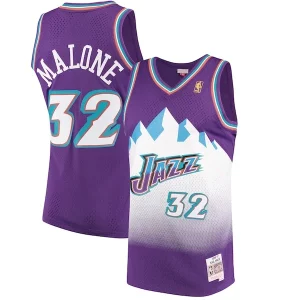 Cool Karl Malone Utah Jazz 1996/97 Hardwood Classics Swingman Jersey Purple  para la gran final