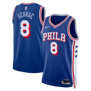 Resistente Paul George Philadelphia 76ers Nike Unisex 2024 Offseason Addition Nike Swingman Jersey Royal  para la gran final