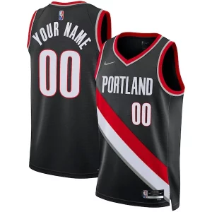 Exquisito Portland Trail Blazers Nike 2021/22 Diamond Swingman Custom Jersey Icon Edition Black  para la gran final