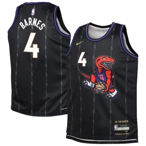 Bonito Lujoso Encantador Scottie Barnes Toronto Raptors Nike Youth 2024/25 Swingman Player Jersey City Edition Black  para la gran final