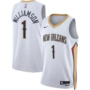 Elegante Hermoso Comodo Zion Williamson New Orleans Pelicans Nike Unisex Swingman Jersey Association Edition White/Navy  para la gran final