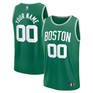 Cool Increíble Boston Celtics Fast Break Custom Jersey Icon Edition Kelly Green/White/Black  para la gran final