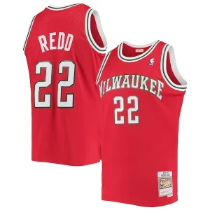 Fantástico Michael Redd Milwaukee Bucks 2001/02 Hardwood Classics Swingman Jersey Red  para la gran final