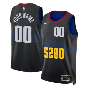 Exquisito Denver Nuggets Nike Unisex 2023/24 Custom Swingman Jersey Black City Edition  para la gran final