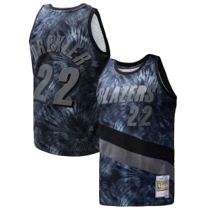 Atractivo Lujoso Genial Clyde Drexler Portland Trail Blazers Hardwood Classics 1991/92 Tie Dye Swingman Jersey Black  para la gran final