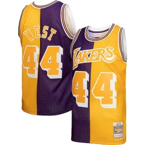 Exquisito Estupendo Práctico Jerry West Los Angeles Lakers Hardwood Classics 1971/72 Split Swingman Jersey Purple/Gold  para la gran final