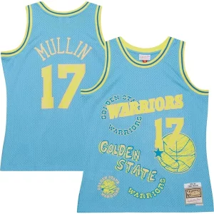 Genial Chris Mullin Golden State Warriors 1993/94 Swingman Sidewalk Sketch Jersey Light Blue  para la gran final