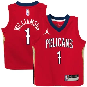 Ideal Zion Williamson New Orleans Pelicans Jordan Brand Toddler 2020/21 Jersey Red Statement Edition  para la gran final