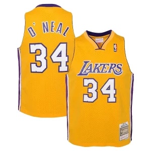Práctico Ideal Fácil de llevar Shaquille O'Neal Los Angeles Lakers Youth 1999/00 Hardwood Classics Swingman Jersey Gold  para la gran final