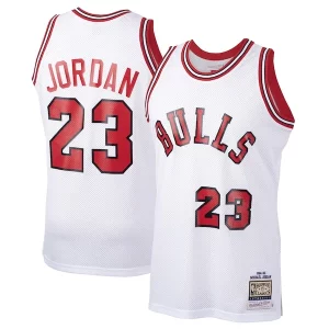 Atractivo Único Michael Jordan Chicago Bulls 1984/85 Hardwood Classics Rookie Authentic Jersey White/Red  para la gran final