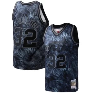 Robusto Fácil de llevar Fantástico Karl Malone Utah Jazz Hardwood Classics 1991/92 Tie Dye Swingman Jersey Black  para la gran final