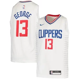 Moderno Paul George LA Clippers Nike Youth 2020/21 Swingman Jersey Association Edition White  para la gran final