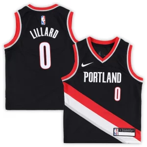 Sofisticado Original Damian Lillard Portland Trail Blazers Nike Preschool Swingman Player Jersey Icon Edition Black  para la gran final