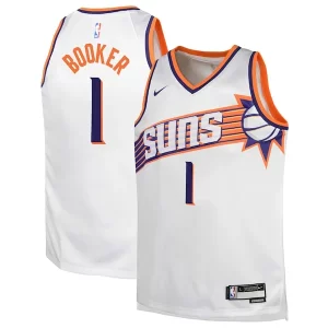 Fantástico Lujoso Clásico Devin Booker Phoenix Suns Nike Youth Swingman Jersey Association Edition White  para la gran final