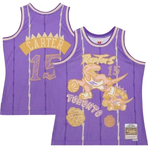 Increíble Cool Vince Carter Toronto Raptors 1998/99 Swingman Sidewalk Sketch Jersey Purple  para la gran final