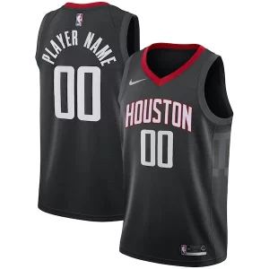 Magnífico Versátil Clásico Houston Rockets Nike Swingman Custom Jersey Black Statement Edition  para la gran final