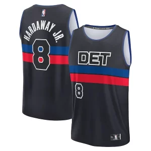 Práctico Genial Tim Hardaway Jr. Detroit Pistons Fast Break Player Jersey Statement Edition Black  para la gran final