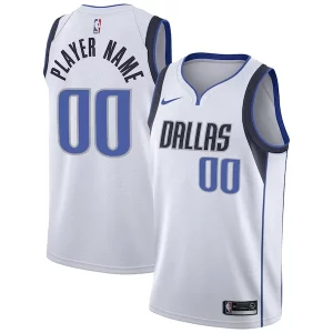 Clásico Dallas Mavericks Nike Custom Swingman Jersey White Association Edition  para la gran final
