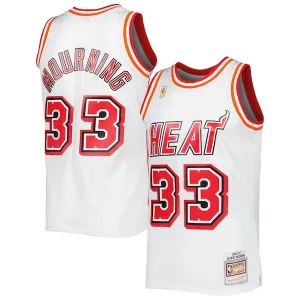 Moderno Bonito Alonzo Mourning Miami Heat Hardwood Classics Swingman Jersey White  para la gran final
