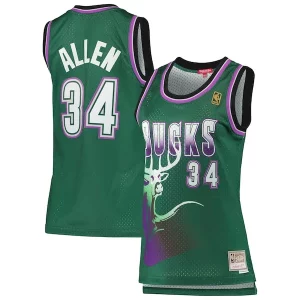Único Hermoso Chulo Ray Allen Milwaukee Bucks Women's 1996/97 Hardwood Classics Swingman Jersey Green  para la gran final