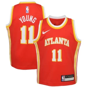 Práctico Fácil de llevar Original Trae Young Atlanta Hawks Nike Toddler Swingman Player Jersey Icon Edition Red  para la gran final