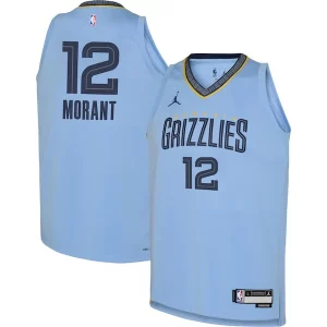 Fantástico Comodo Ja Morant Memphis Grizzlies Jordan Brand Youth Swingman Jersey Statement Edition Light Blue  para la gran final
