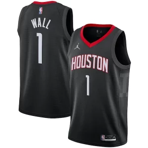 Fácil de llevar John Wall Houston Rockets Jordan Brand 2020/21 Swingman Jersey Statement Edition Black  para la gran final