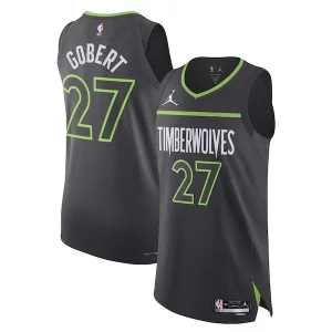 Genial Magnífico Bonito Rudy Gobert Minnesota Timberwolves Jordan Brand Authentic Player Jersey Statement Edition Anthracite  para la gran final