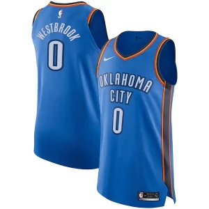 Cool Original Comodo Russell Westbrook Oklahoma City Thunder Nike Authentic Player Jersey Icon Edition Blue  para la gran final